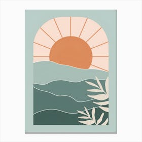 Sunrise Over The Ocean 1 Canvas Print