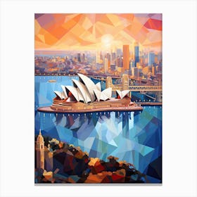 Sydney, Australia, Geometric Illustration 3 Canvas Print
