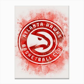 Atlanta Hawks Paint Canvas Print