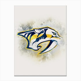 Nashville Predators Watercolor Canvas Print