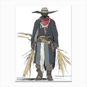 Cowboy Character Concept Canvas Print