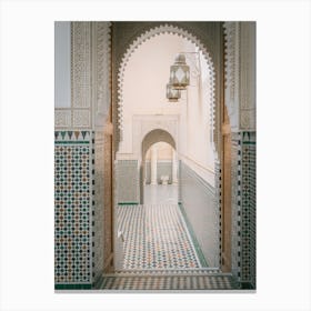 Mosaic Walls at the Mausoleum of Meknes | Morocco Canvas Print