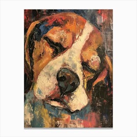 Beagle Acrylic Painting 18 Canvas Print