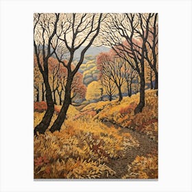 European Black Alder 1 Vintage Autumn Tree Print  Canvas Print