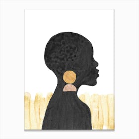 Portrait Of A Black Woman Canvas Print