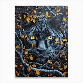 Leopard In The Forest Canvas Print