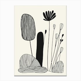 Garden In Black And White Canvas Print