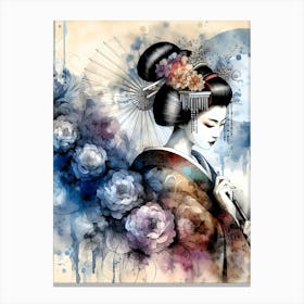 Creative Geisha Illustration 29 Canvas Print