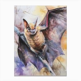 Bat Pastel Watercolour 2 Stampe su tela