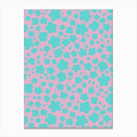 Dots Naive Flowers Multi Effect Canvas Print