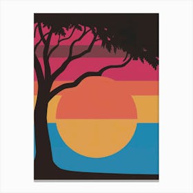 Sunset Tree Canvas Print