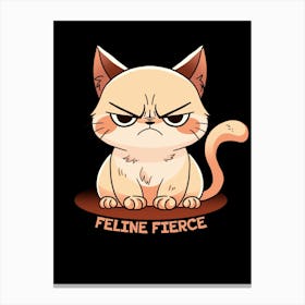 Feline Fierce cat Canvas Print