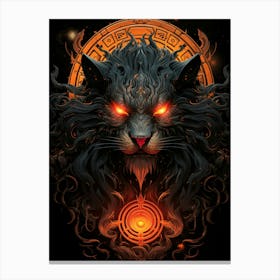 Tarot Card Lion Canvas Print