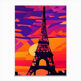 Eiffel Tower Matisse Inspired Canvas Print