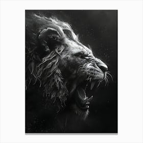 Lion Roaring 1 Canvas Print