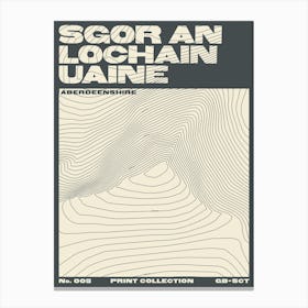 Sgor An Lochain Uaine - Scottish Munro Mountain Canvas Print
