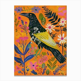 Spring Birds Crow 3 Canvas Print