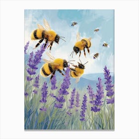 Andrena Bee Storybook Illustration 19 Canvas Print