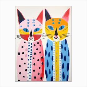 Colourful Kids Animal Art Bobcat Canvas Print