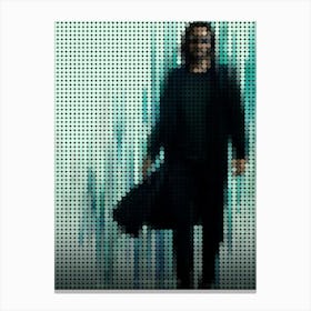 Matrix Resurrections In A Pixel Dots Art Style Canvas Print