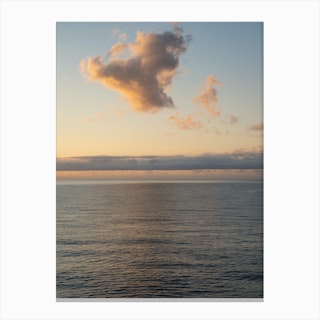 Mediterranean Sea and clouds at sunrise Canvas Print