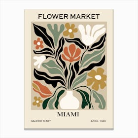 Flower Market Miami Canvas Print