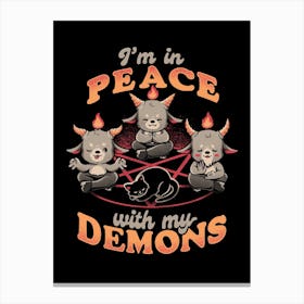 In Peace With My Demons Canvas Print
