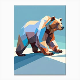 Polygonal Bear Canvas Print