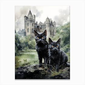 Irish Cats in Watercolor 11 Canvas Print