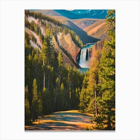 Yellowstone National Park United States Of America Vintage Poster Canvas Print