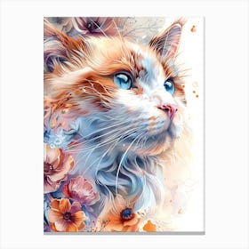 Cat With Blue Eyes 1 Canvas Print