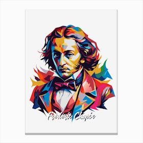 Frederic Chopin 02 Portrait WPAP Pop Art Canvas Print