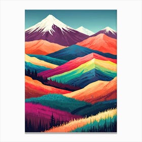 Colorful Mountains Canvas Print