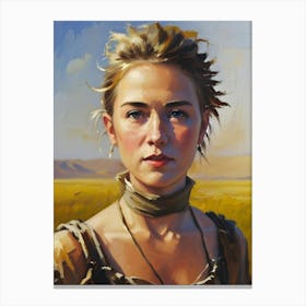 Girl In The Desert Canvas Print