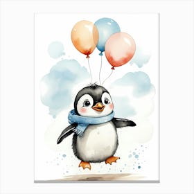 Adorable Chibi Baby Penguin (10) Canvas Print