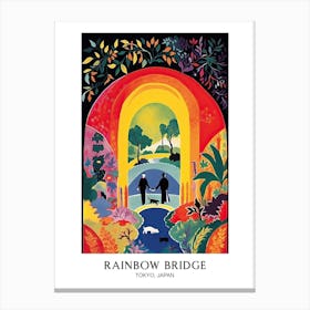 Rainbow Bridge, Tokyo, Japan, Colourful 1 Canvas Print