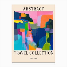 Abstract Travel Collection Poster Austin Texas 1 Canvas Print