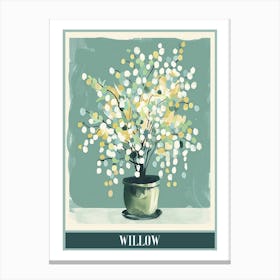 Willow Tree Flat Illustration 6 Poster Canvas Print