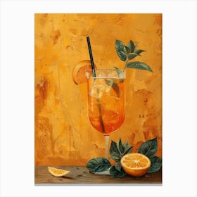 Aperol Spritz Orange Juice Canvas Print