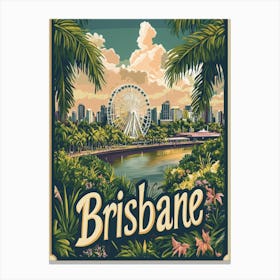 Aihrgdesign A Classic 1960s Travel Poster For Brisbane Showca D05ef333 Bb23 42a5 8e95 5d8c41bac378 0 Canvas Print