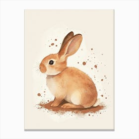 Tans Rabbit Nursery Illustration 1 Canvas Print