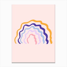 Wavy Rainbow Canvas Print