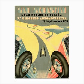 1934 Grand Prix Of Spain - San Sebastian Canvas Print