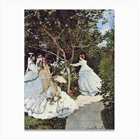 Women In The Garden (1866), Claude Monet Canvas Print