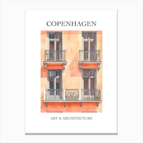 Copenhagen Travel And Architecture Poster 1 Canvas Print