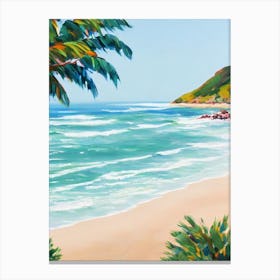 Malibu Beach, California Contemporary Illustration   Canvas Print