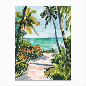 Travel Poster Happy Places Key West 4 Canvas Print