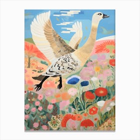 Maximalist Bird Painting Canada Goose 1 Canvas Print