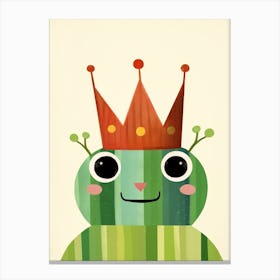 Little Frog 1 Wearing A Crown Canvas Print