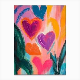 Hearts And Leaves Canvas Print